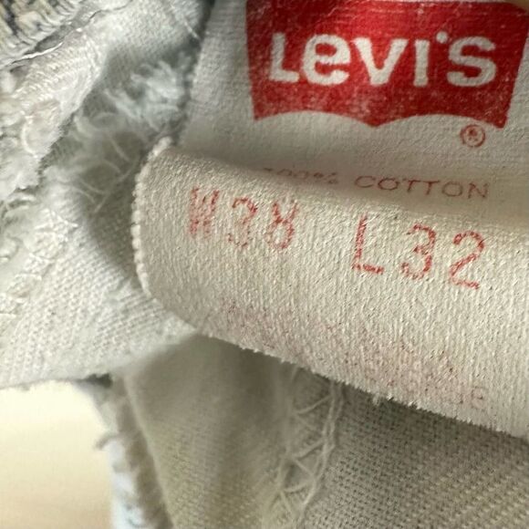 Levi’s Orange Tab Light Wash VTG 80s Distressed Jeans 38 x 32 - Picture 9 of 12